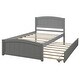 preview thumbnail 10 of 20, Twin Platform Bed with Trundle for Small Spaces and Extra Sleeping Area