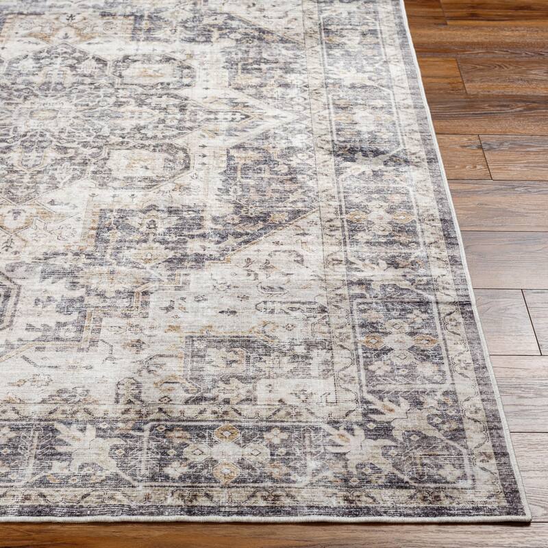 Livabliss Traditional Lavable Medallion Washable Area Rug