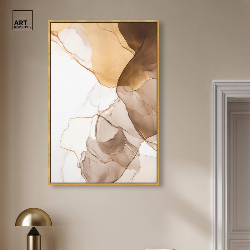 Sepia Silk Streams Canvas by Art Remedy