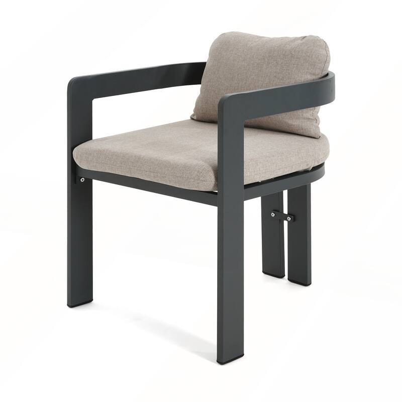 Patio Outdoor Aluminum Dining chair Set of 2