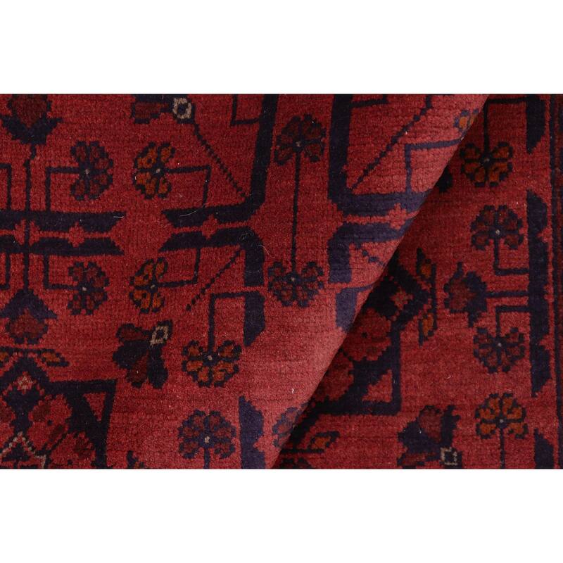 Vintage Biljik Khal Mohammadi Kaiden Red/Blue Rug - 3'5'' x 4'10''