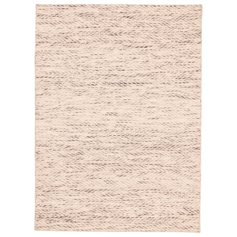 ECARPETGALLERY Braid weave Sienna Light Grey Wool Rug - 5'4 x 7'4
