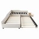 preview thumbnail 21 of 40, 3-in-1 Daybed L-shape Corner Sofa Bed with Pull-out Drawer and Trundle Bed, Linen Upholstered Bed Twin Size Sleeper Couch Bed