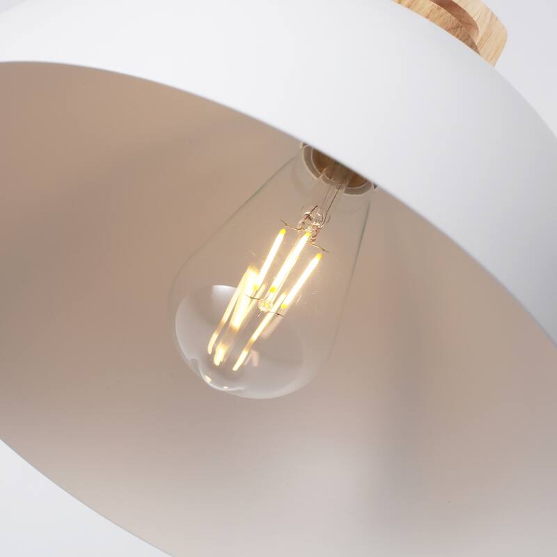 1-Light Rustic Hanging Pendant Light with Metal Shaded for Kitchen Island