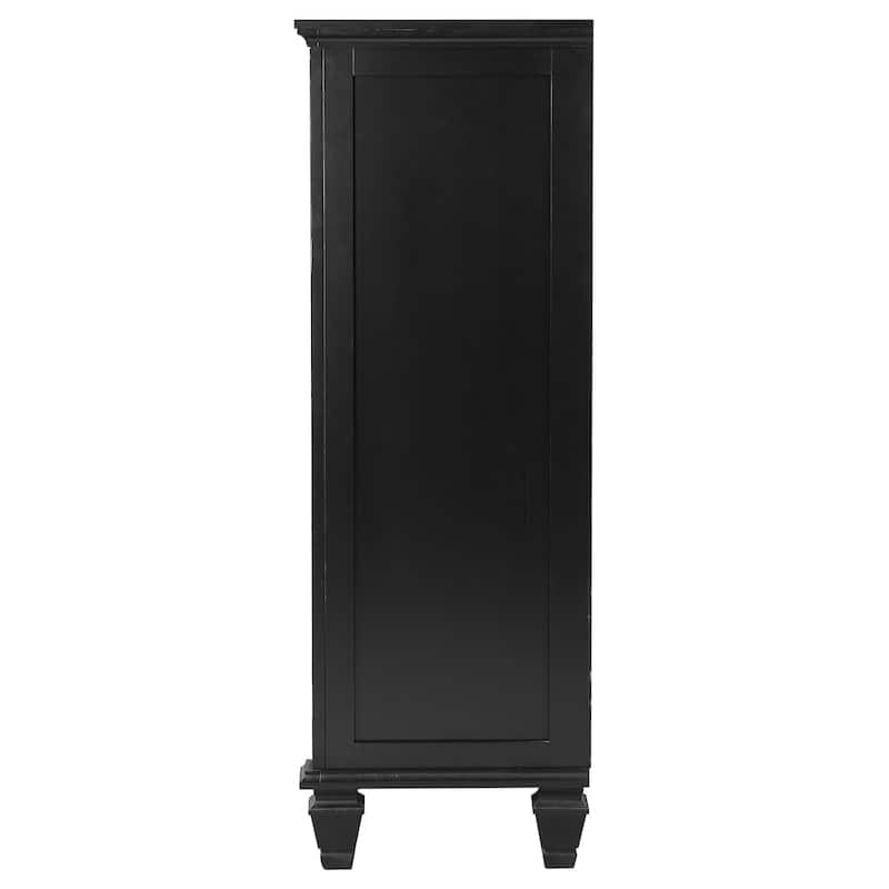 Sandy Beach Coastal Wood 5-drawer Bedroom Chest