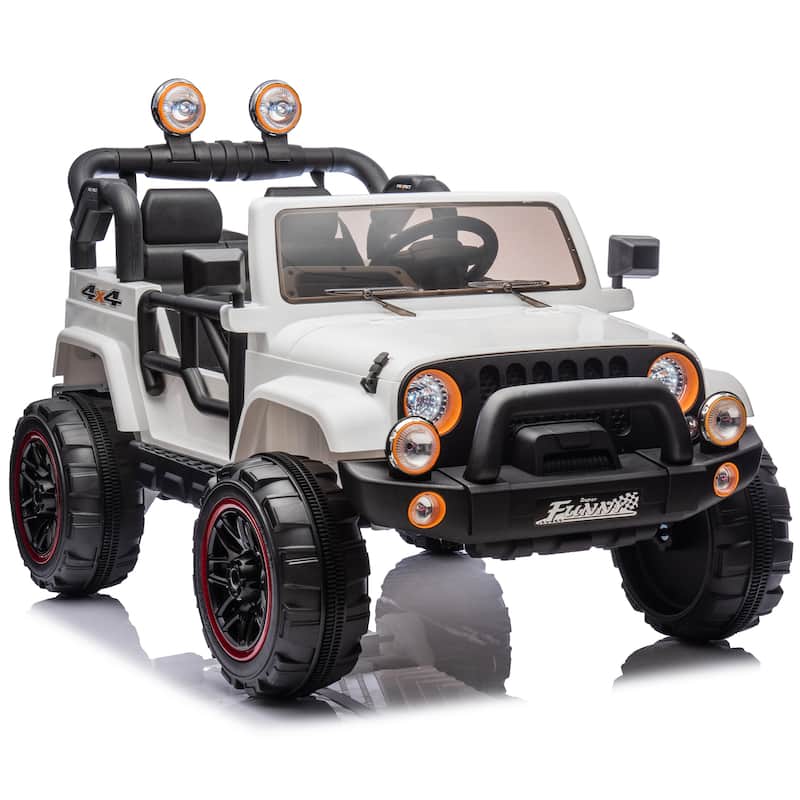 24V Kids Ride On Car Off-Road Toy Car White Battery Powered Electric Car