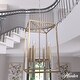 preview thumbnail 1 of 8, Hunter Sunjai 4 Light Modern Candle Pendant - Entry, Dining room - Caged, Glam, Candle 13" - Alturas Gold