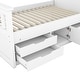 preview thumbnail 13 of 12, Twin Size Platform Bed Frame with Storage Bookcases and Shelves,4 Drawers