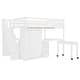 preview thumbnail 5 of 110, Twin/Full Size Loft Bed with Storage Staircase, Wardrobe and Desk, Solid Wood Loft Bedframe with 2 Storage Drawers and Shelves