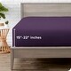 preview thumbnail 26 of 39, Bare Home Ultra-Soft Microfiber 22 Inch Extra Deep Pocket Fitted Sheet King - Plum