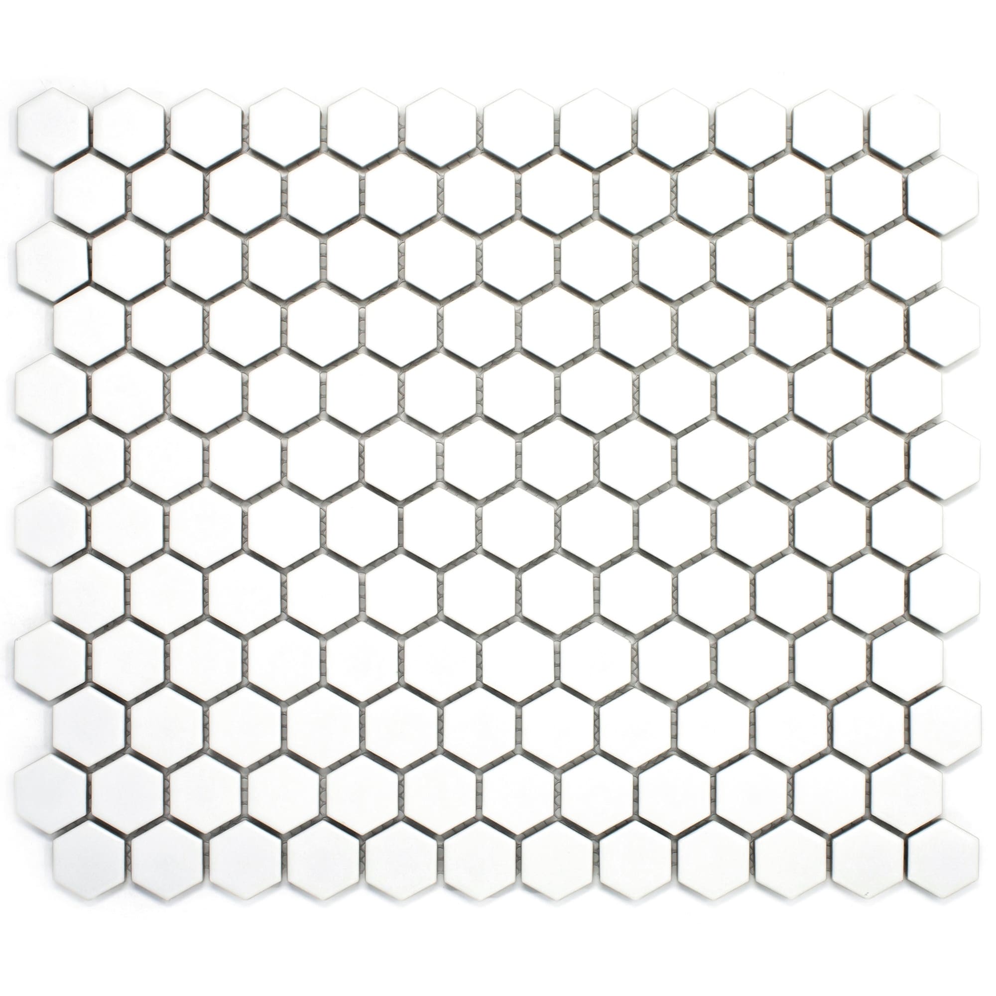 Tilegen Tiny 1 X 1 Hexagon Porcelain Tile In White Floor And Wall Tile