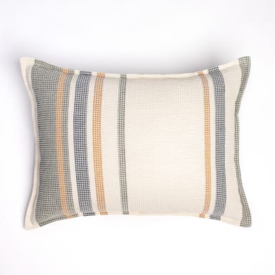 Bruce Multicolor Cotton-Linen Coverlet or Pillow Sham