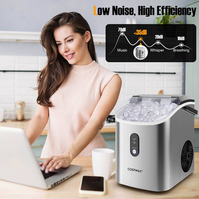 Costway Countertop Ice Maker with Soft Chewable Pellet Ice Ready in 6 - See Details