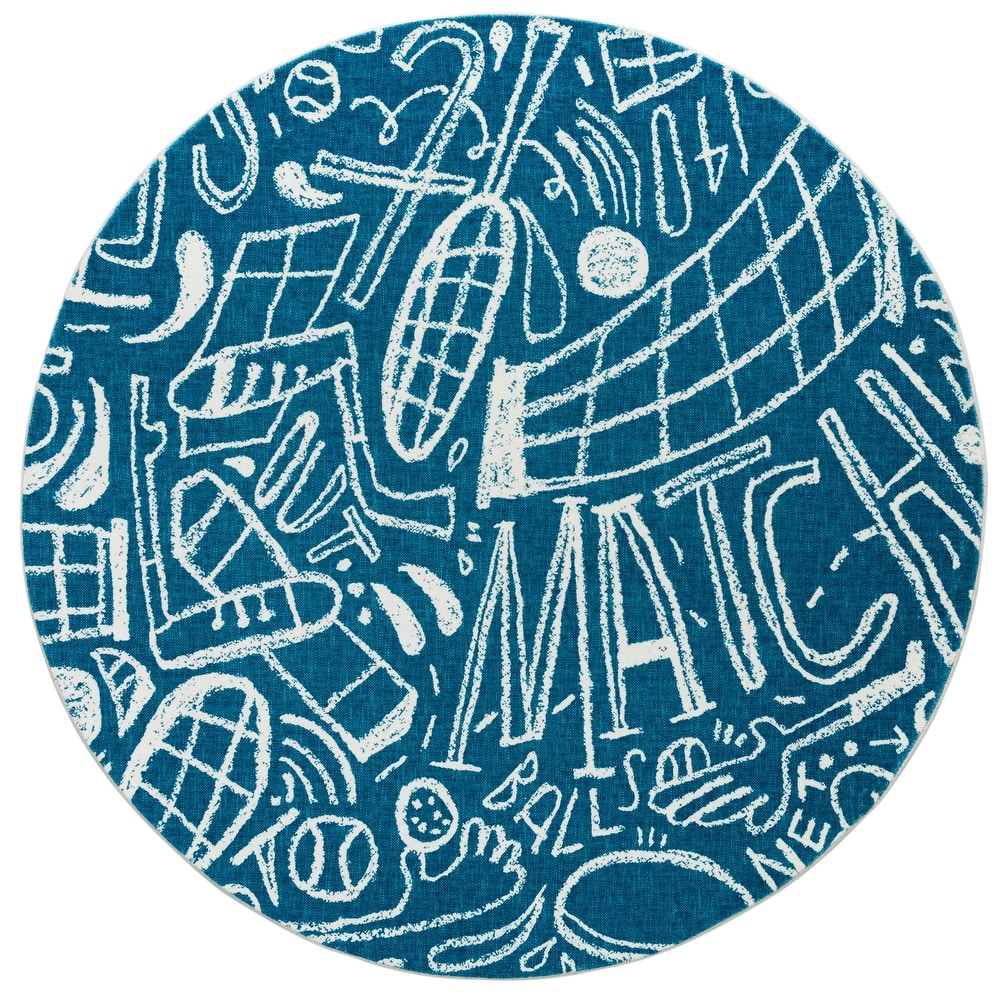 Katie Merz SPORTSGLYPHS Tennis Area Rug