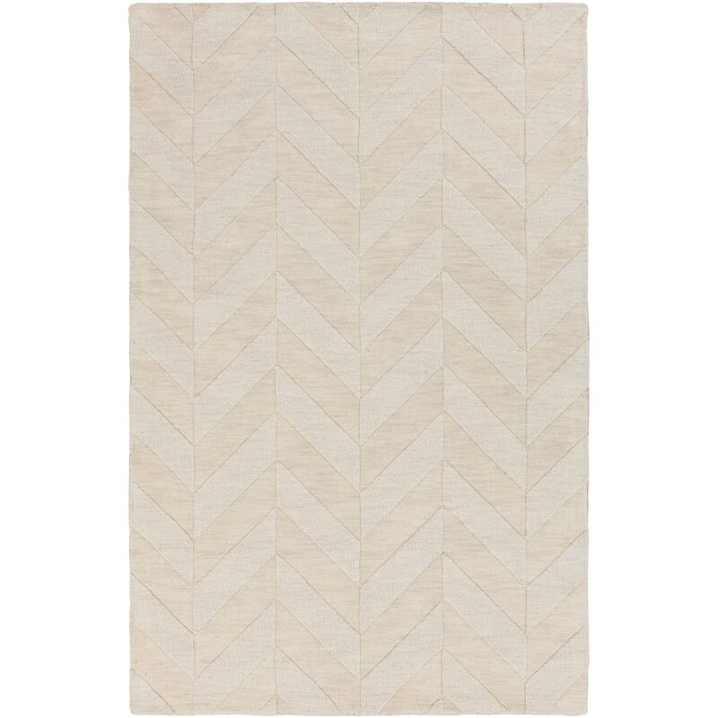 Livabliss Alpine Hand-woven Tone-on-tone Zig-Zag Wool Area Rug