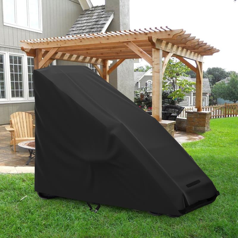Collapsible Lounge Chair Cover - 400D Oxford Fabric with PU Coating, Waterproof & Dustproof, 58"L x 26"W x 44"H