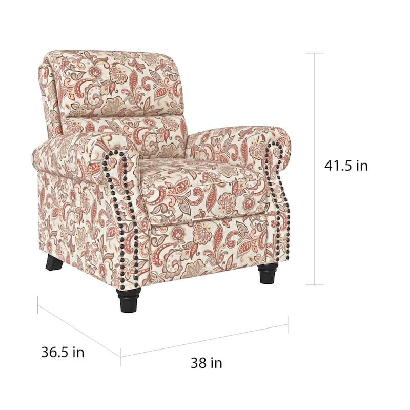 Copper Grove Jessie ProLounger Paisley Push Back Recliner Chair