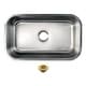 preview thumbnail 2 of 2, Loft Single Bowl Undermount Kitchen Sink with Strainer Stainless Steel/Brushed Brass