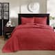 Madison Park Mansfield Reversible Bedspread Set - Red - King