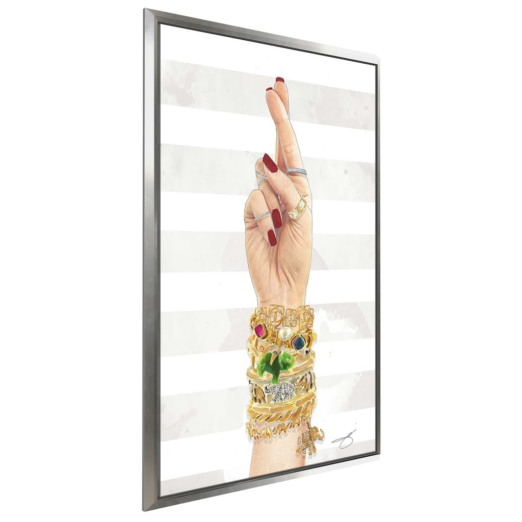 "Fingers Crossed" by Jodi Print on Floating Canvas