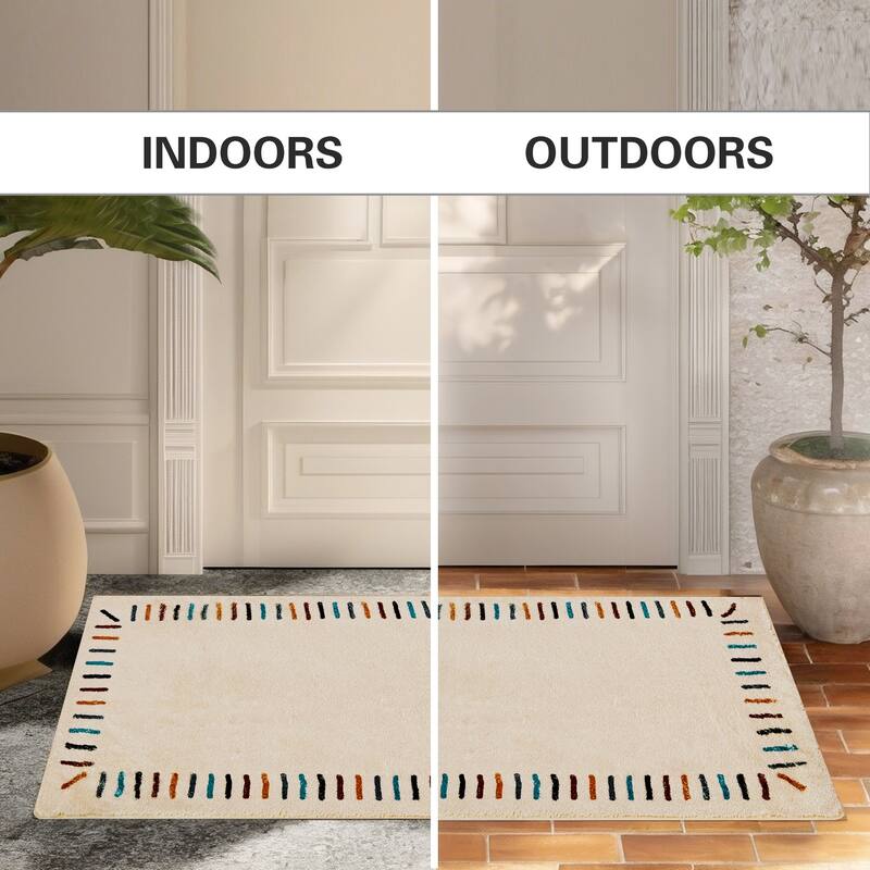 Front Door Mat Entry Doormat Non Slip Thin Washable Inside Entryway Mats for Home Entrance