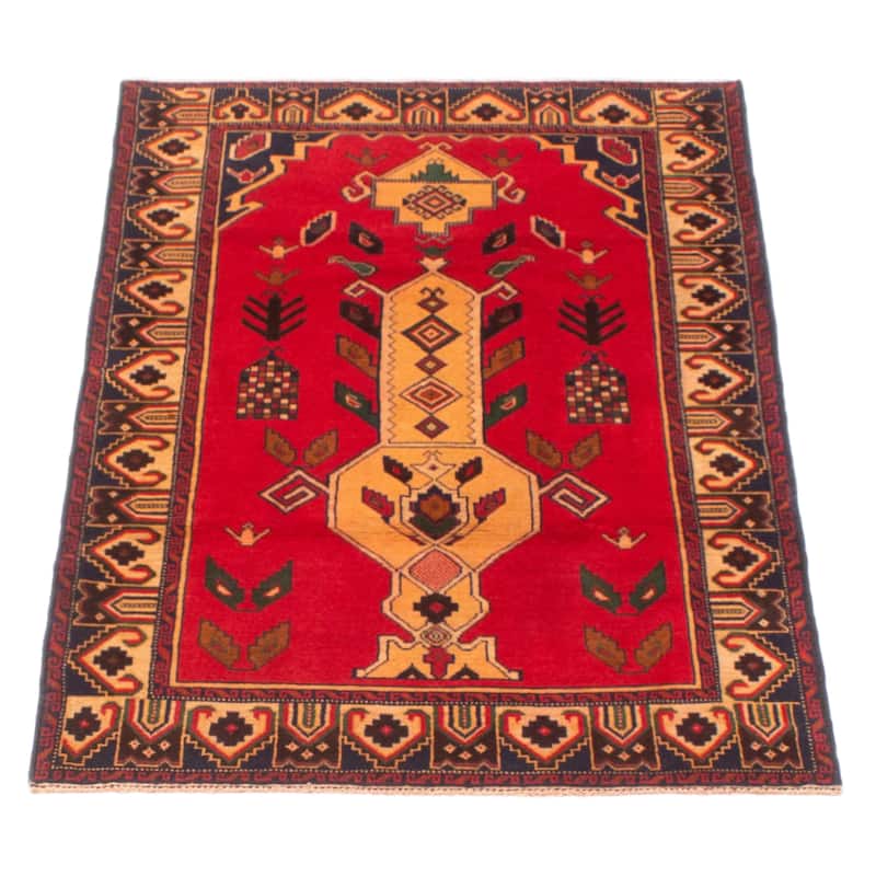 Teimani Red Rug 2'10" x 4'10" - 2'10 x 4'10