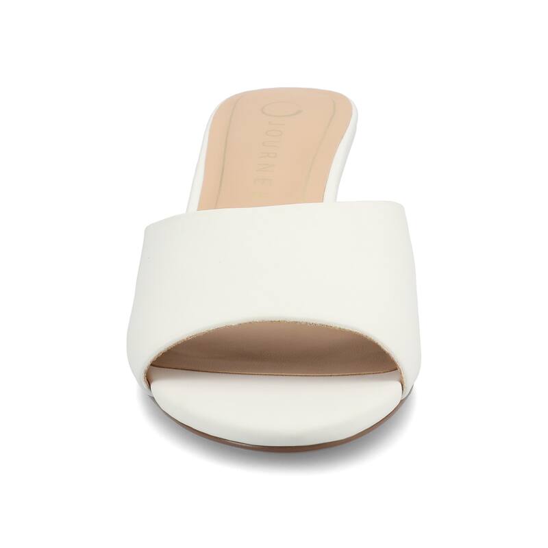 Journee Women's Jeylah Dress Sandals - White - 10