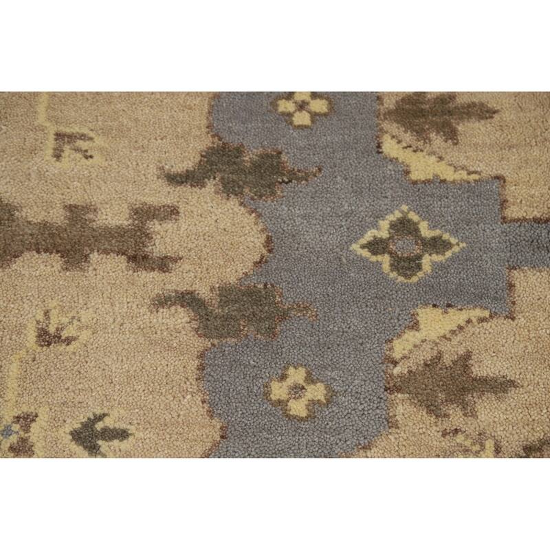 Camel Tone Oushak Indian Area Rug Handmade Wool Carpet - 8'2" x 9'9"