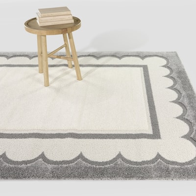 Wendell Modern Border Area Rug