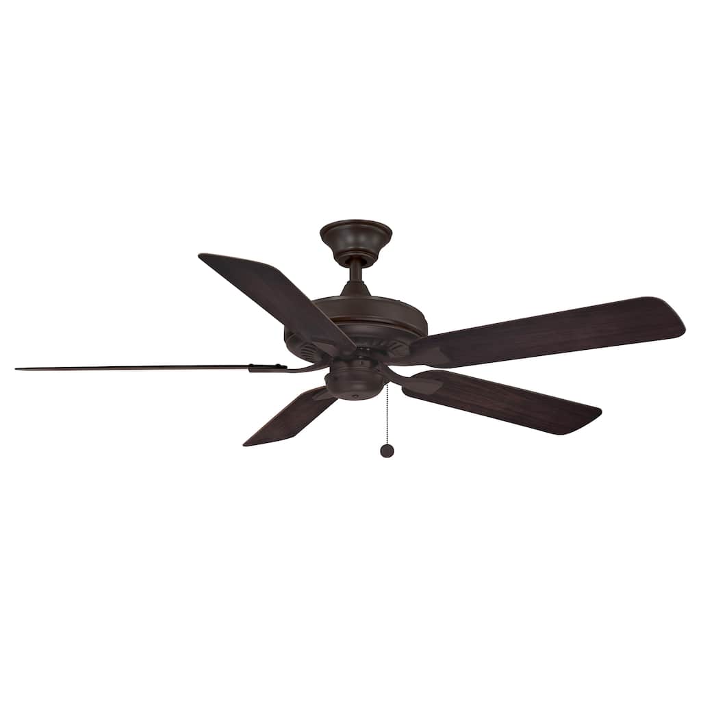 Edgewood 52 inch Indoor/Outdoor Ceiling Fan with Dark Walnut Blades - Dark Bronze