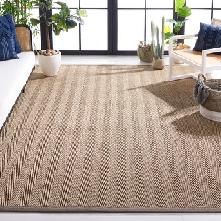 SAFAVIEH Natural Fiber Oceana Herringbone Seagrass Rug