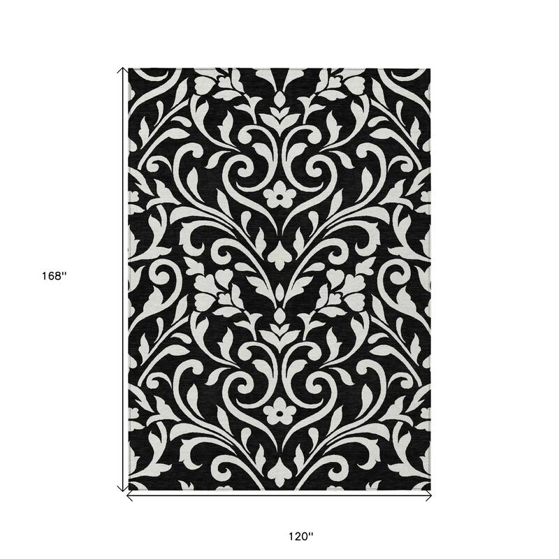 HomeRoots Floral Transitional Rectangle Outdoor Rug