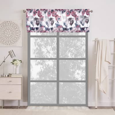 Poppy Field Window Curtain Valance