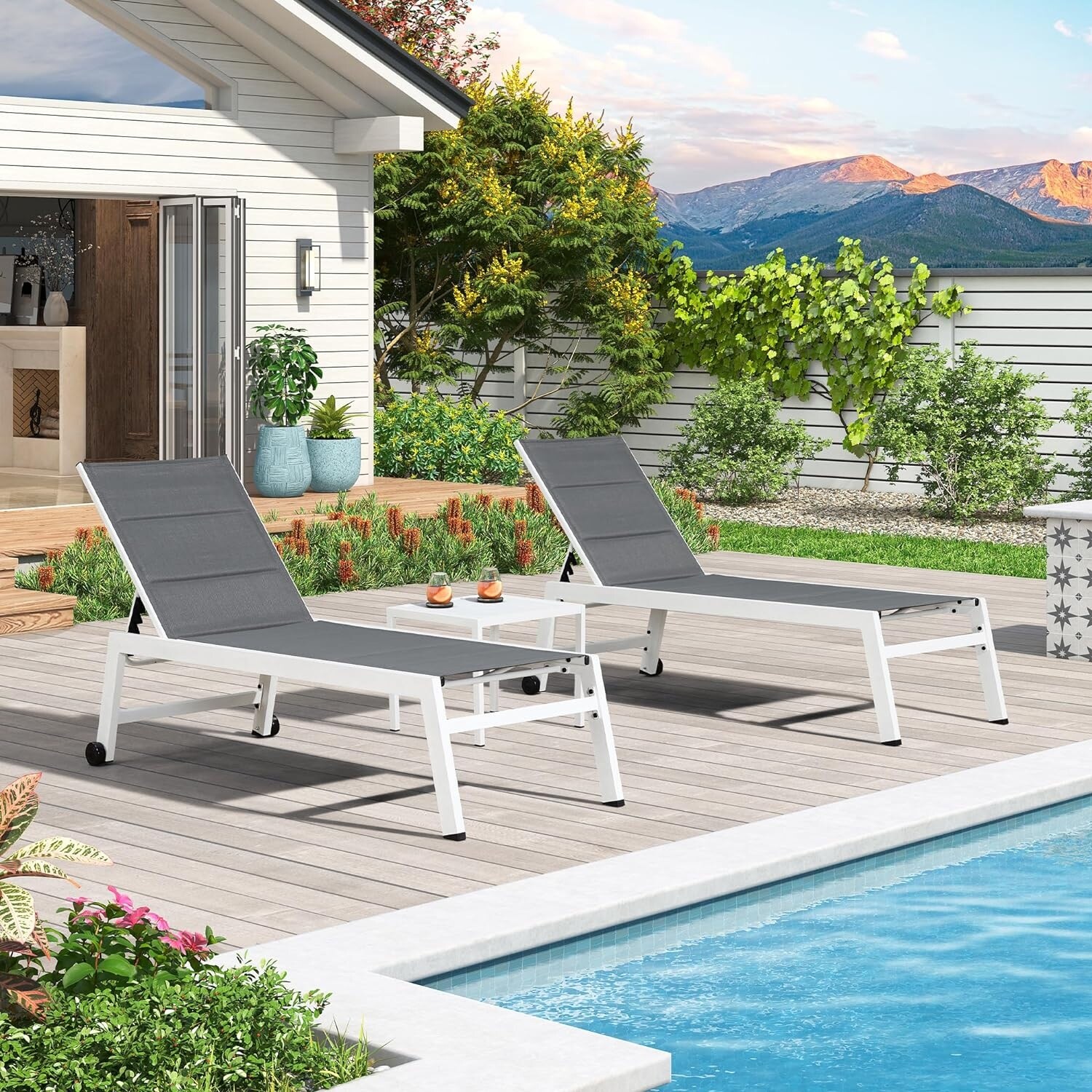 PURPLE LEAF Outdoor Chaise Lounges Bed Bath Beyond