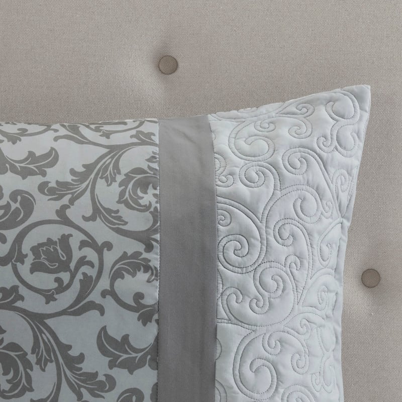 Embroidered 8 Piece Comforter Set Neutral