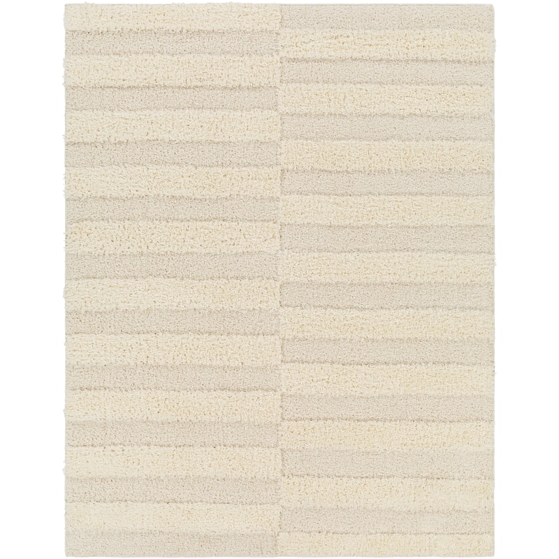 Livabliss Rodos Modern Striped Plush Area Rug