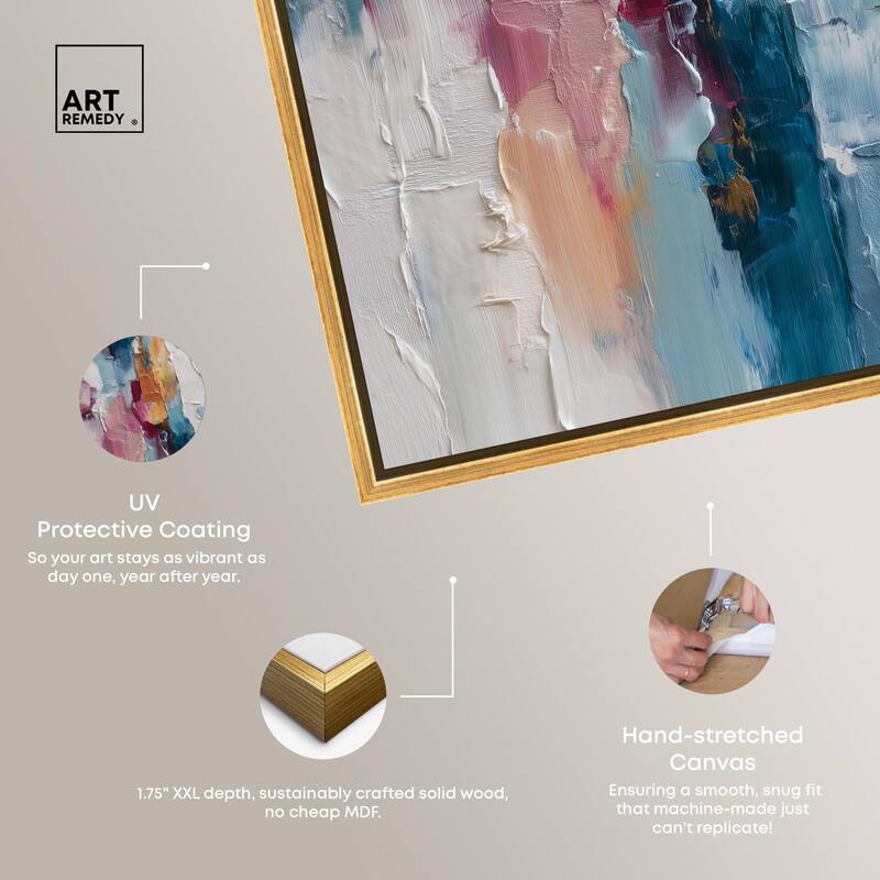 Petal Pink and Ocean Blue II Canvas by Art Remedy