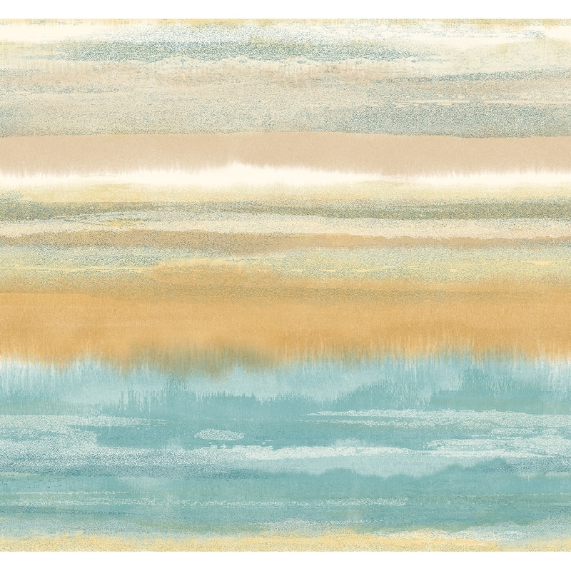 Seabrook Designs Crestview Watercolor Unpasted Wallpaper - 27 in. W x 27 ft. L - Sunset