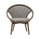 preview thumbnail 2 of 7, Emilien 32" Wide Fabric Upholstered Accent Barrel Chair by iNSPIRE Q Modern