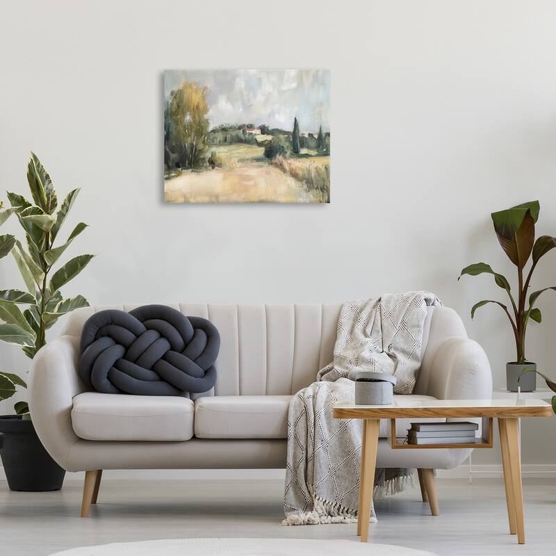 Stupell Hill Top House Landscape Canvas Wall Art Design By Petal Prints Design