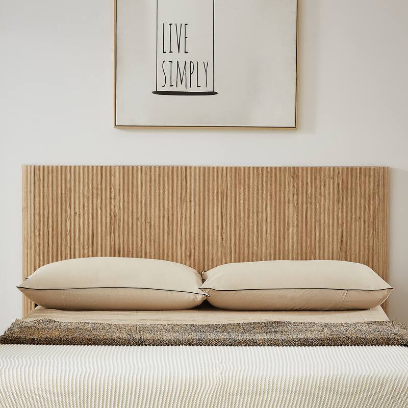 Queen Size Lift Up Storage Bed Frame, Wooden corrugated curved lines, Hydraulic Storage/No Box Spring Needed