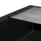 preview thumbnail 4 of 9, Ruvati 33-inch Undermount Workstation Granite Composite Kitchen Sink Matte Black - - 33" x 18-1/2" - 33" x 18-1/2″