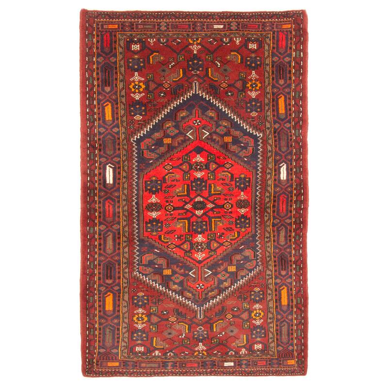 ECARPETGALLERY Hand-knotted Anadol Red Wool Rug - 3'11 x 7'1