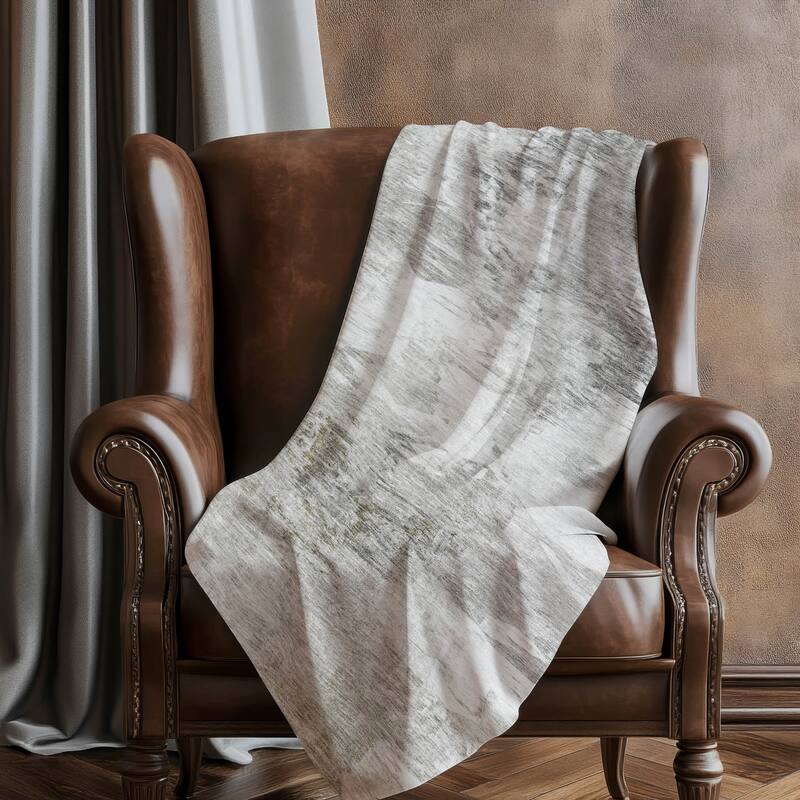 Premium Machine Washable Abstract Modern Sherpa Throw Blanket