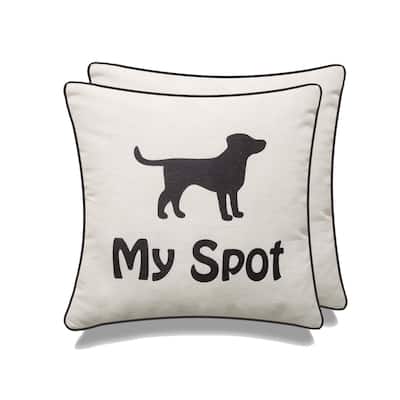 Home and Dog throw pillow - set of 2