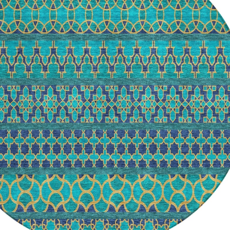 HomeRoots Quatrefoil Transitional Rectangle Outdoor Rug