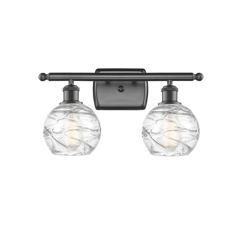 Innovations Lighting Athens Deco Swirl 2 Light 16" Bath Vanity Light - Oil Rubbed Bronze