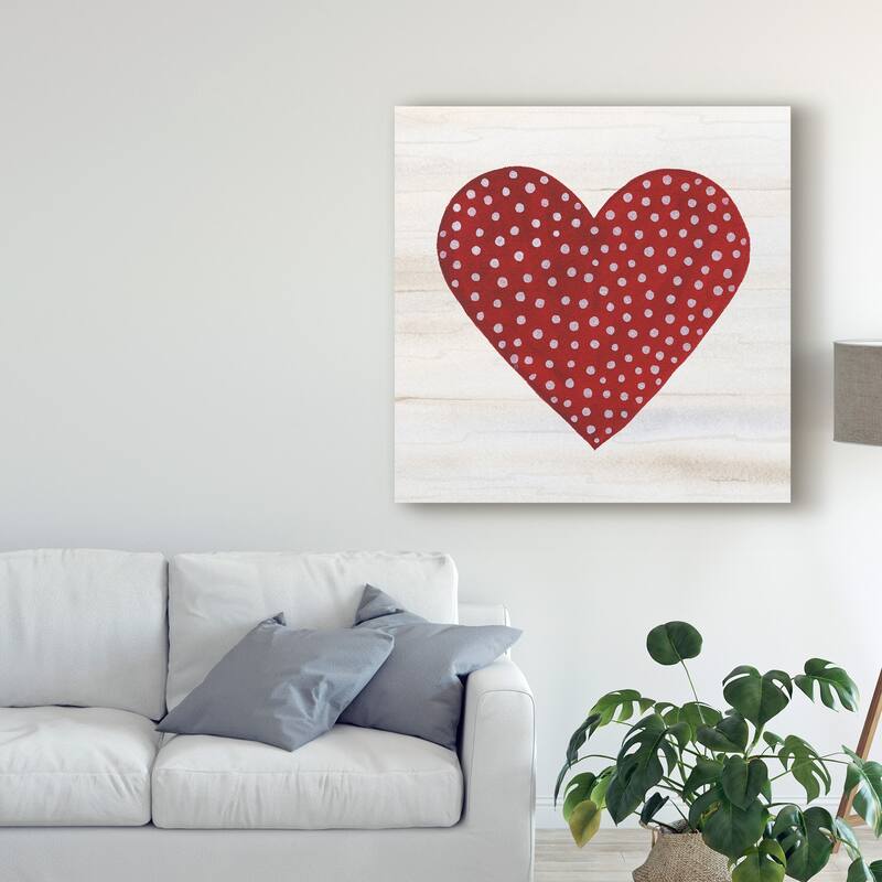 Kathleen Parr Mckenna 'Rustic Valentine Heart I' Canvas Art