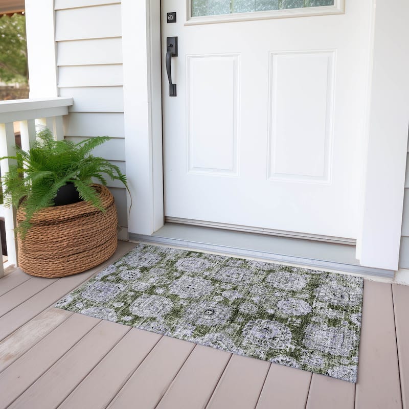 Machine Washable Indoor/ Outdoor Chantille Persian Vintage Rug