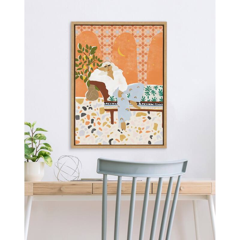 Kate and Laurel Sylvie Rainbow Framed Canvas by Alja Horvat